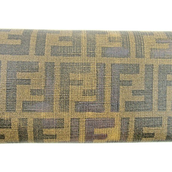 FENDI Purse Zucca Beige PVC ~ Leather Auth USED T9844